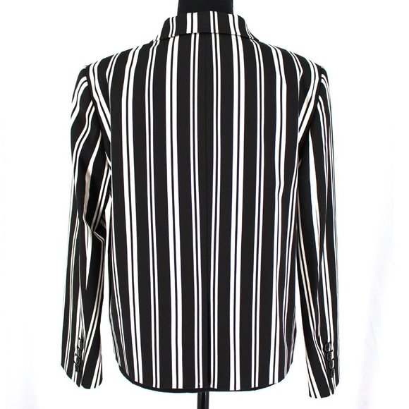 NWT Marc Jacobs Redux Grunge Collection Striped Blazer Jacket Black Ivory size 6 - Picture 10 of 11